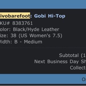 Vivo Barefoot Gobi Hi-Top Black Leather Women's Shoes